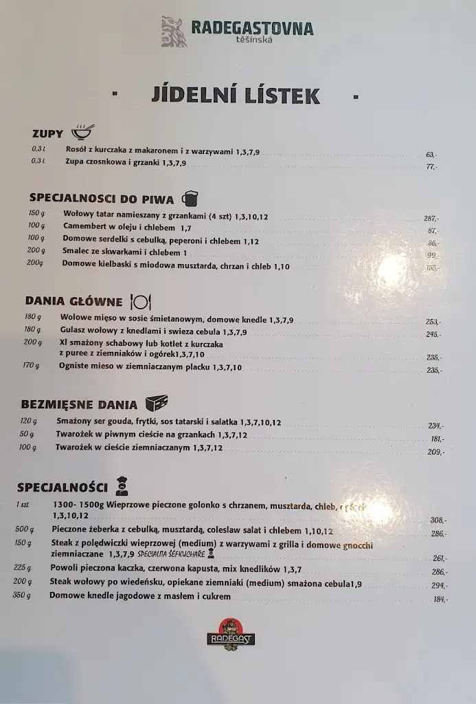 Menu_Radegastovna Těšínská_Chotěbuz_immagine_3