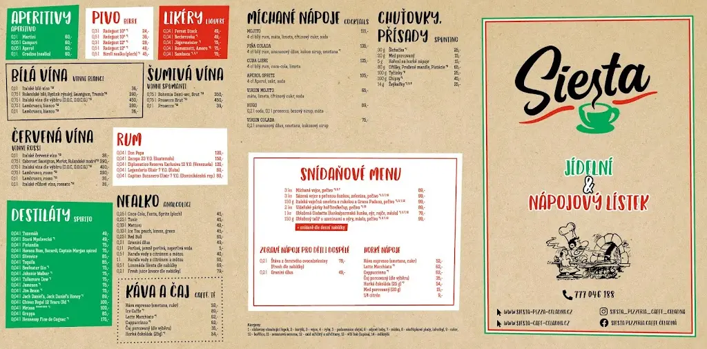 Menu_Siesta Čeladná Pizzeria_Čeladná_image_1