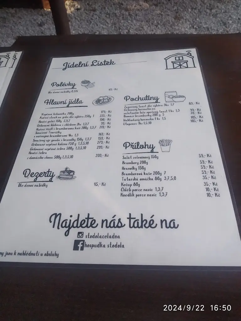 Menu_Stodola Čeladná_Čeladná_immagine_3