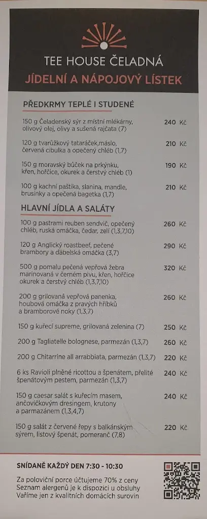 Menu_Tee house restaurace_Čeladná_image_3