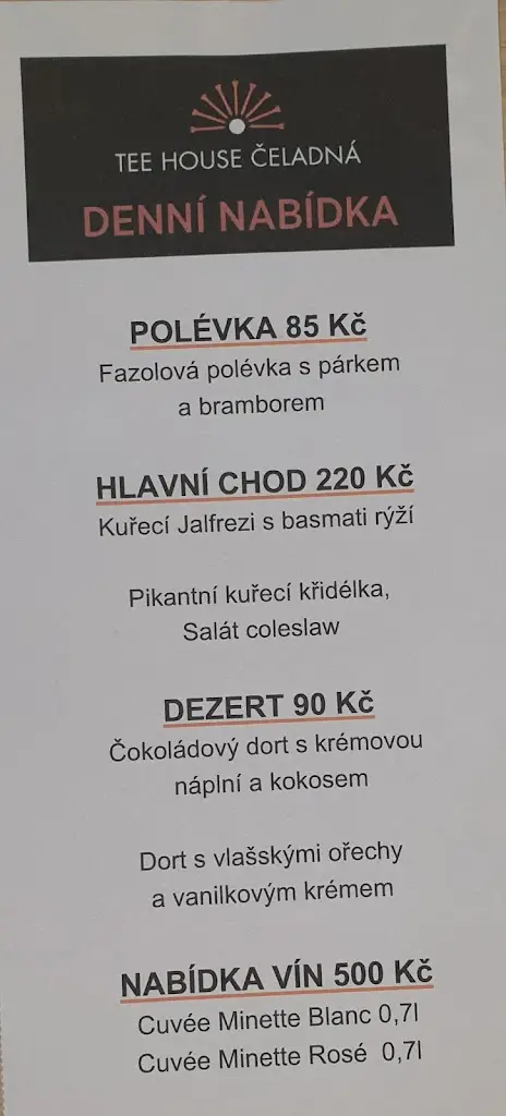 Menu_Tee house restaurace_Čeladná_image_4