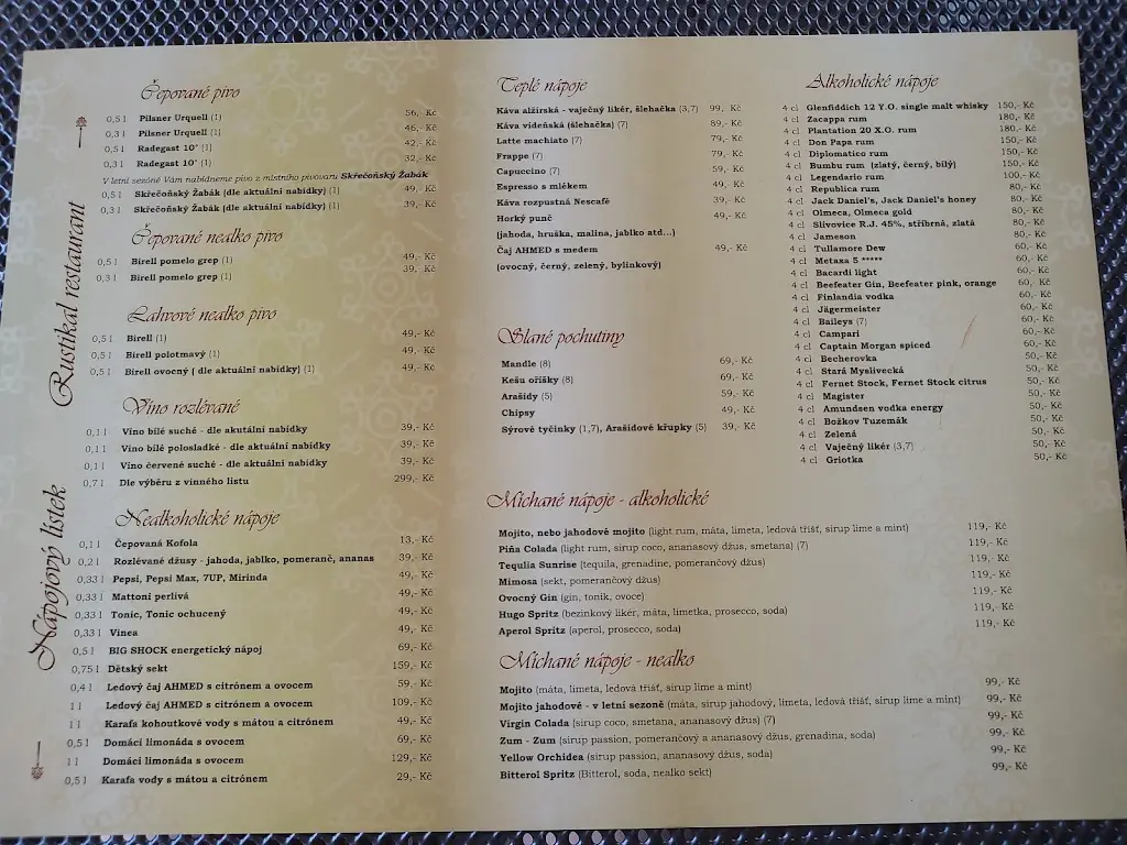 Menu_Rustikal Restaurant_Dolní Lutyně_image_2