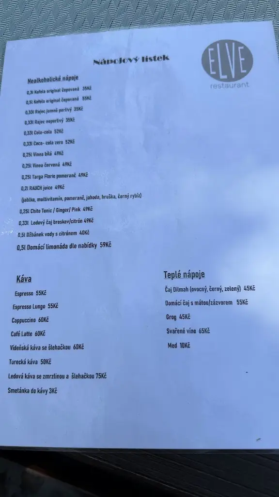 Menu_ELVE restaurant_Dolní Benešov_image_1