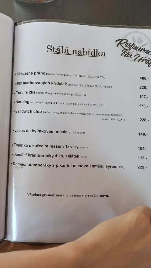 Menu_Restaurace Na Hristi_Dolní Benešov_image_2