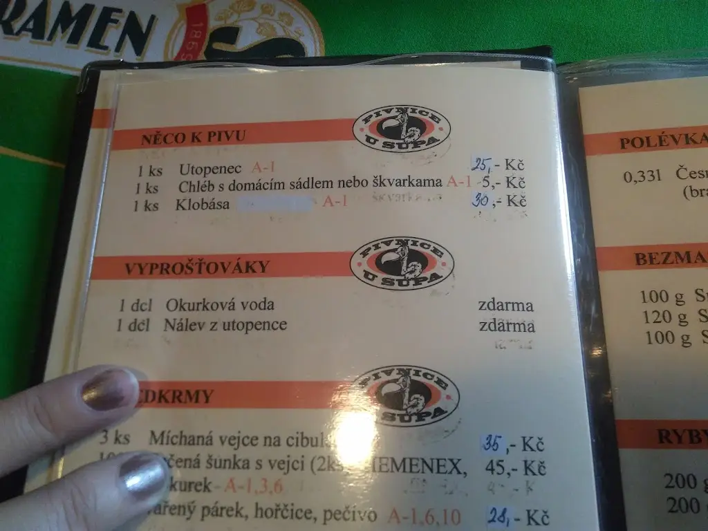 Menu_Pivnice U Supa_Dolní Benešov_image_1