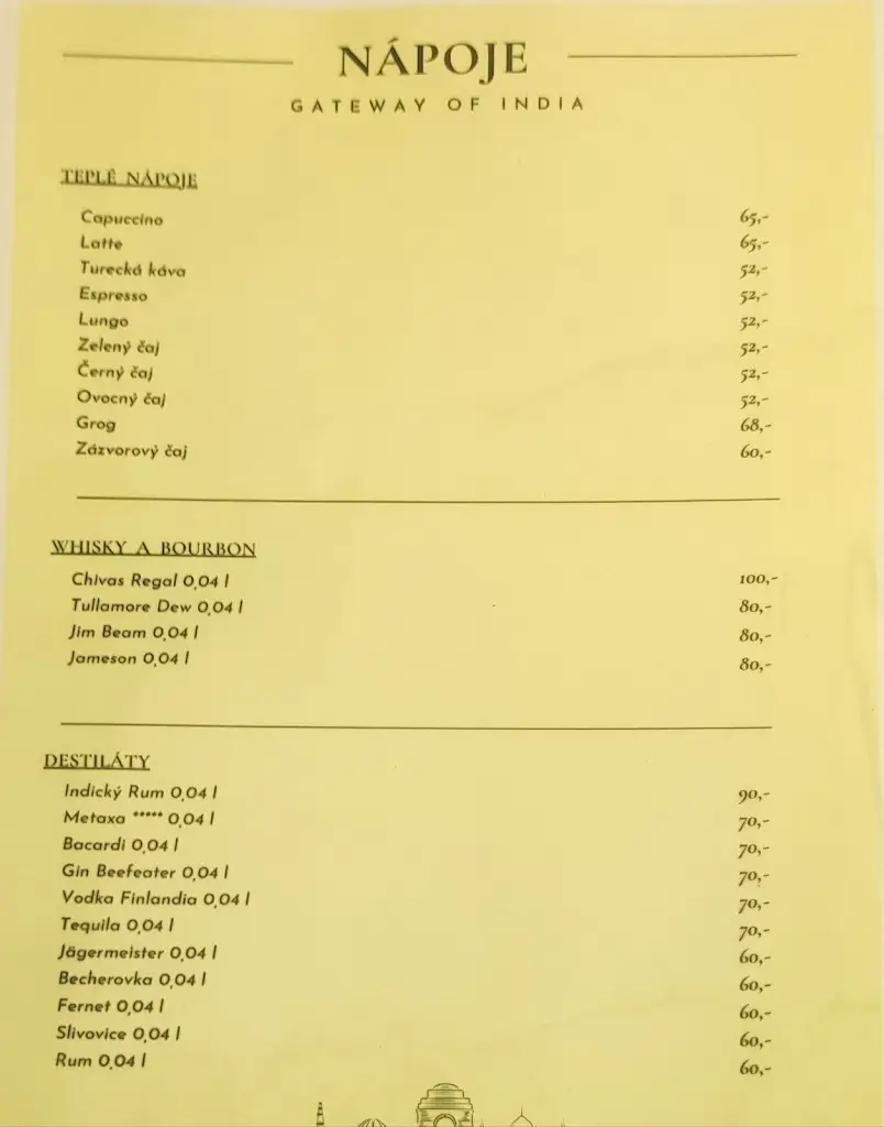 Menu_Indická Restaurace Benesov - Gateway Of India_Dolní Benešov_image_3