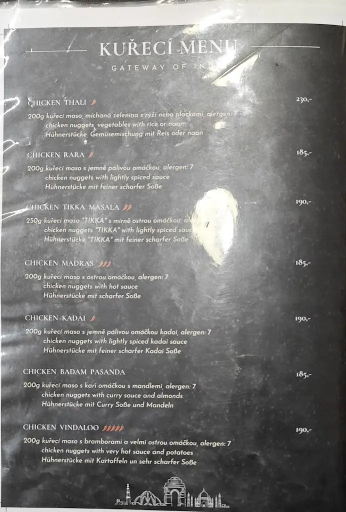 Menu_Indická Restaurace Benesov - Gateway Of India_Dolní Benešov_image_4