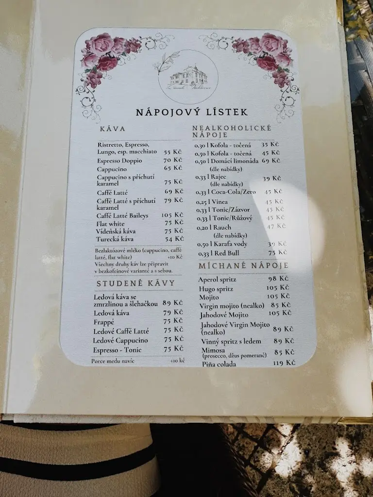 Menu_Zámecká restaurace Štáblovice_Dolní Životice_immagine_3
