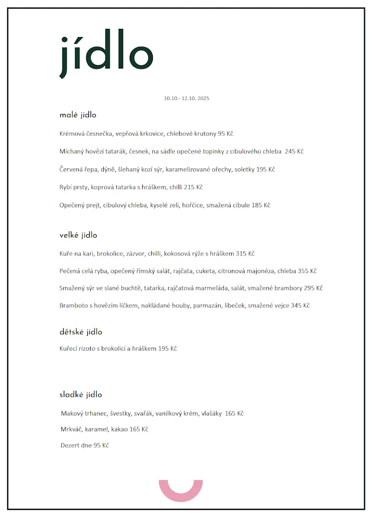 Menu_Výletní restaurace Rudolfov_Jindřichův Hradec_image_1