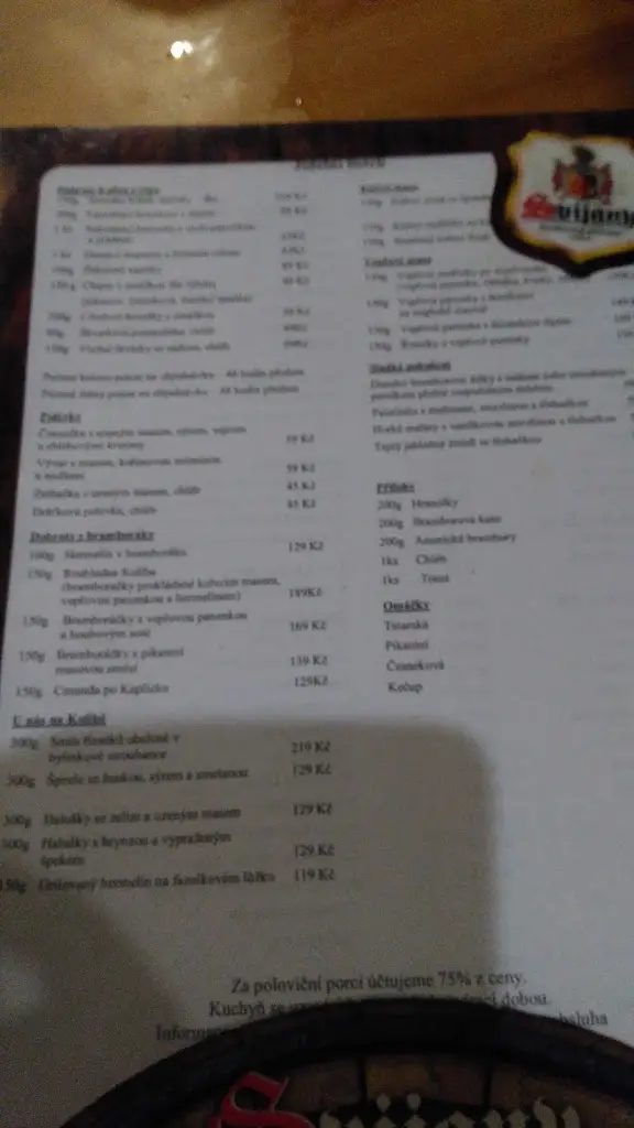 Menu_Koliba na statku_Dolní Životice_immagine_2