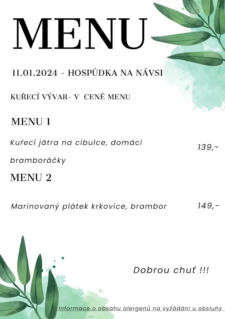 Menu_Hospůdka na Návsi - Hladké Životice_Dolní Životice_image_3