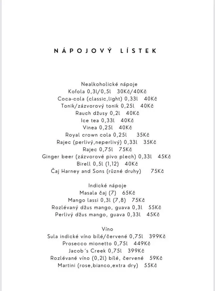 Menu_Taste of India Opava Indian restaurant and bar_Dolní Životice_image_2