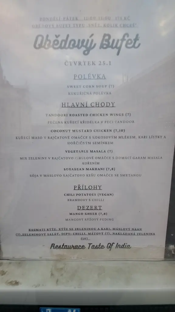 Menu_Taste of India Opava Indian restaurant and bar_Dolní Životice_image_3