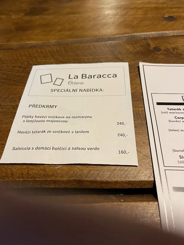 Menu_La Baracca_Frýdek-Místek_image_3