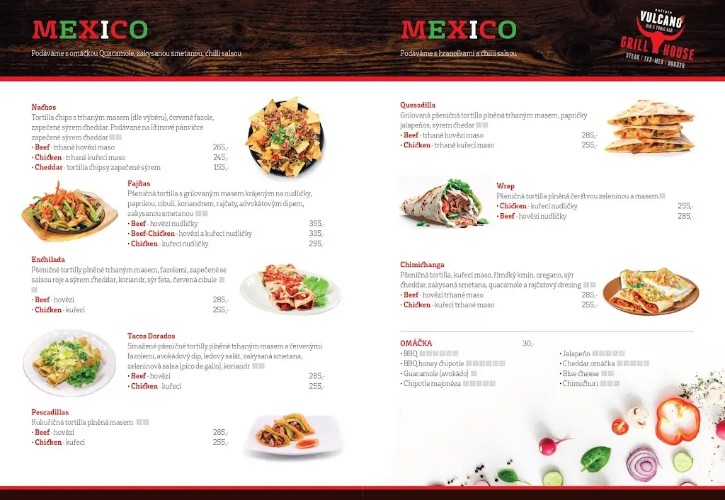 Menu_Vulcano Grill House_Frýdek-Místek_image_2