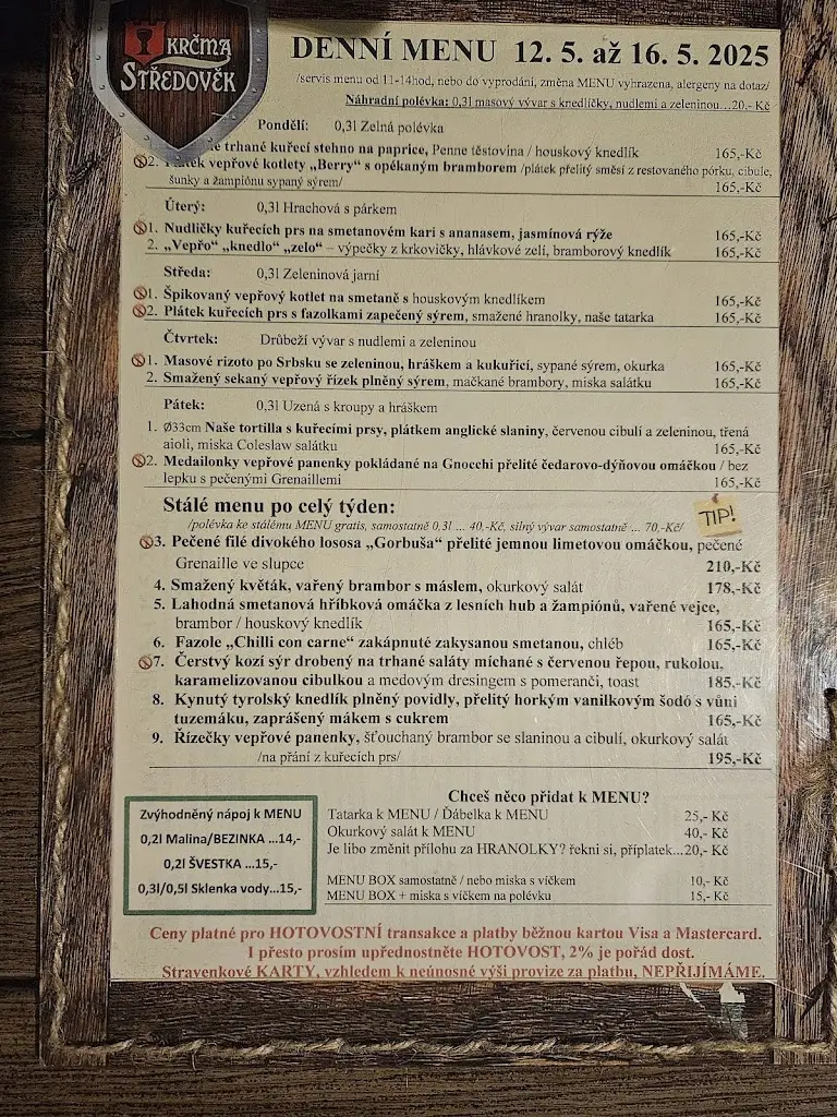 Menu_Krčma Středověk_Frýdek-Místek_image_2