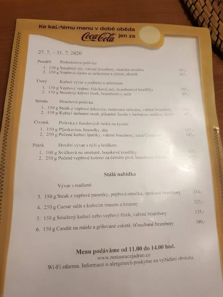 Menu_restaurant Jadran_Frýdek-Místek_immagine_4