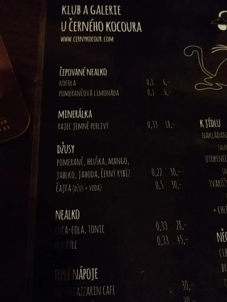 Menu_Klub a galerie U Černého kocoura_Frýdek-Místek_image_3
