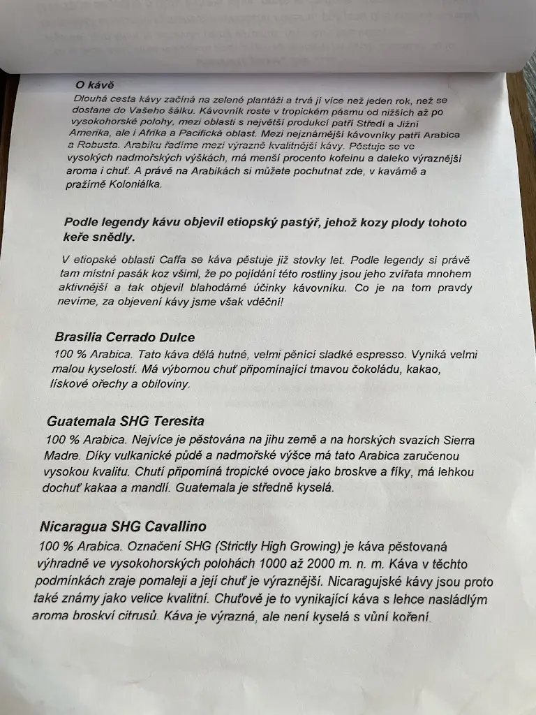 Menu_Kolonial coffee_Jindřichův Hradec_image_4