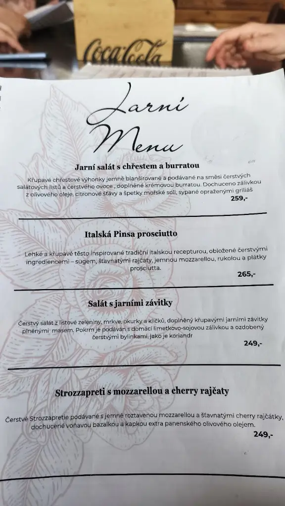 Menu_La Rosa restaurant_Frýdek-Místek_image_1