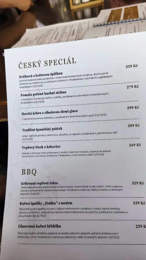 Menu_La Rosa restaurant_Frýdek-Místek_image_4