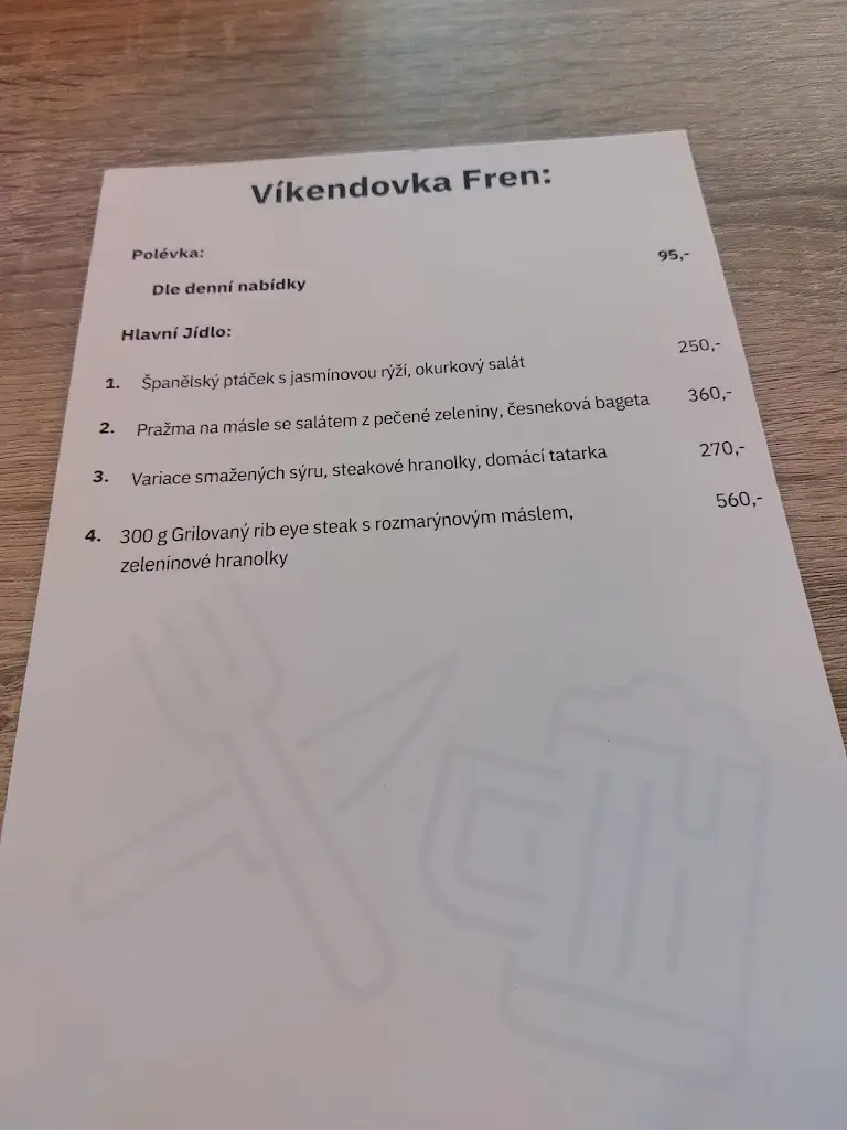 Menu_Fren Restaurace_Frenštát pod Radhoštěm_immagine_4