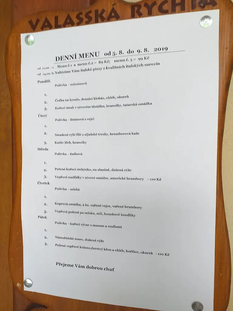 Menu_Valašská Rychta_Frenštát pod Radhoštěm_image_4