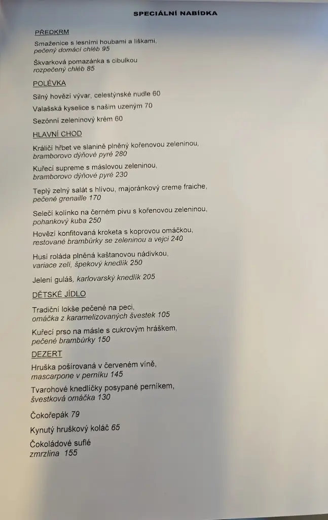 Menu_Rekovice_Frenštát pod Radhoštěm_immagine_3