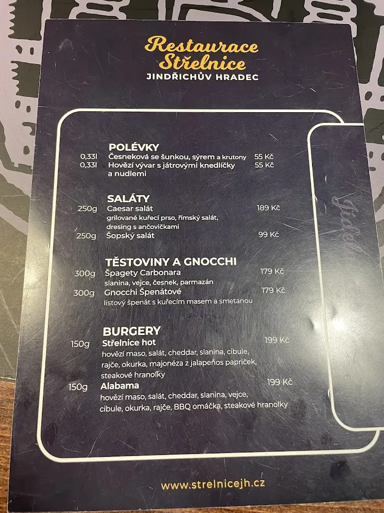 Menu_Restaurace Střelnice_Jindřichův Hradec_image_2