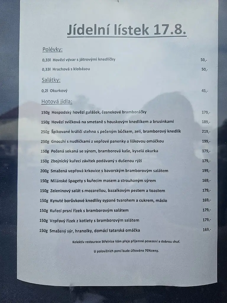 Menu_Restaurace Střelnice_Jindřichův Hradec_image_3