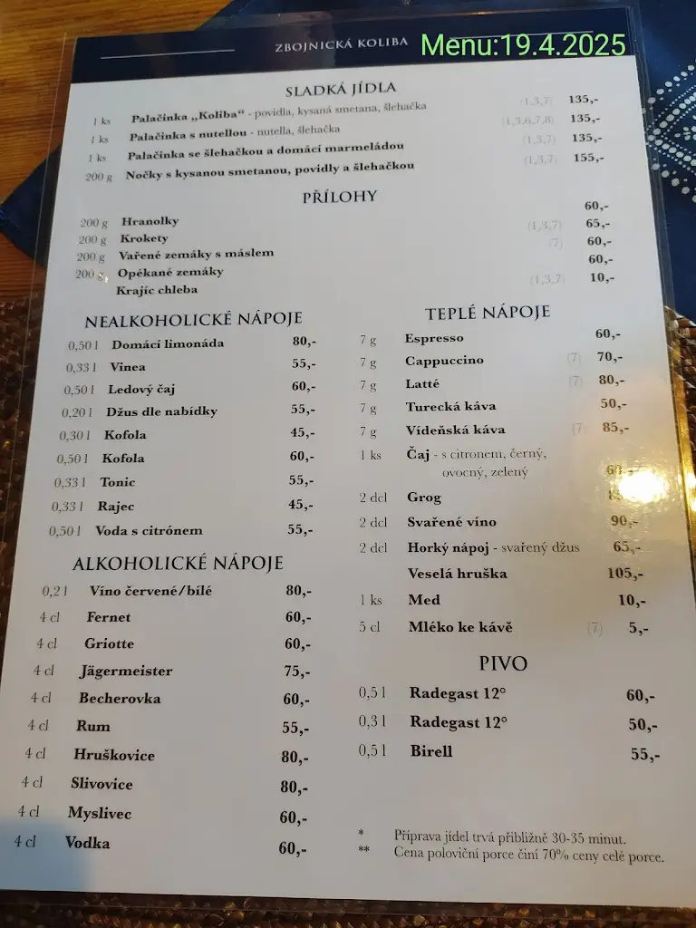 Menu_Zbojnická Koliba_Frenštát pod Radhoštěm_image_2