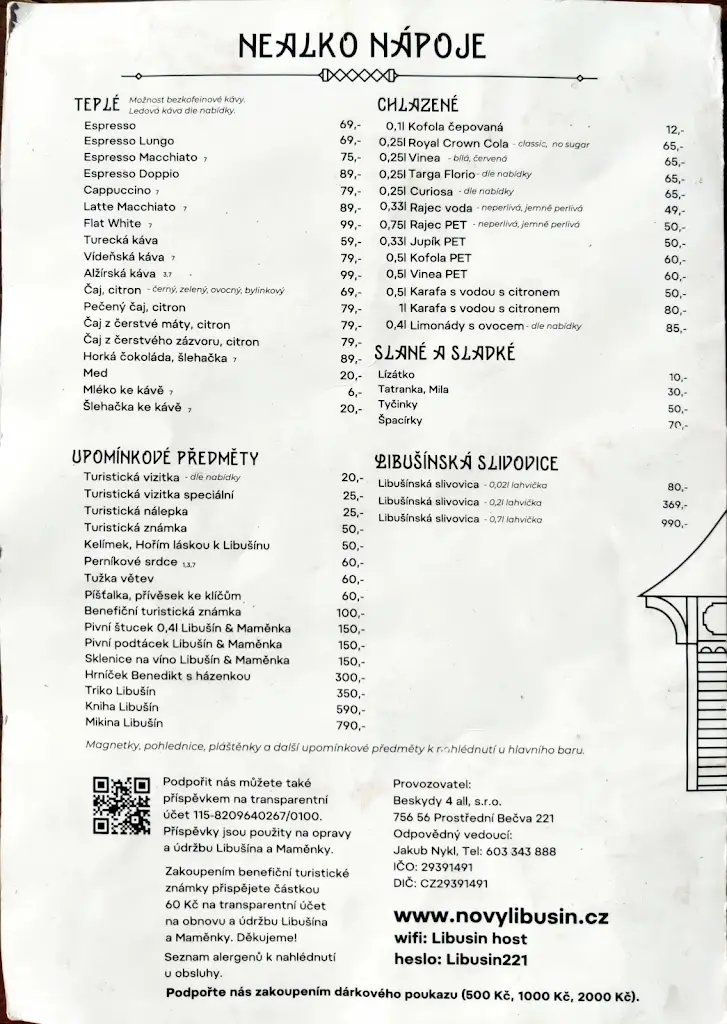 Menu_Cottage Libusin_Frenštát pod Radhoštěm_image_2