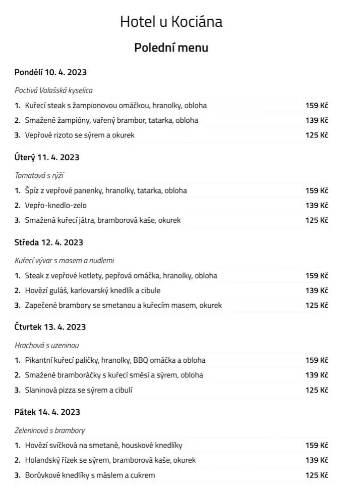 Menu_Restaurace Kocián_Frenštát pod Radhoštěm_image_4