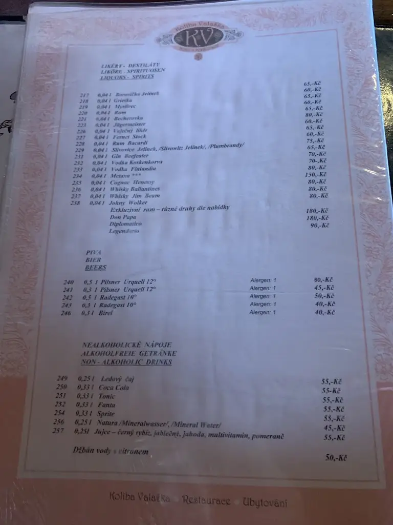 Menu_Koliba Valaška_Frenštát pod Radhoštěm_image_2