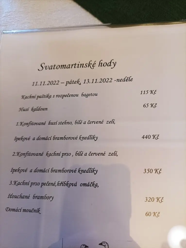 Menu_Penzion Velký mlýn_Hlučín_image_1