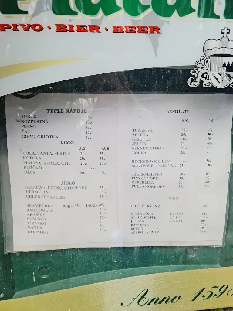 Menu_Občerstvení Hvízdalka_Kamenný Újezd_image_2