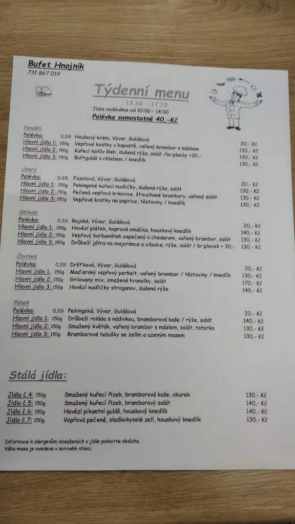 Menu_Bufet Hnojník_Hnojník_immagine_2