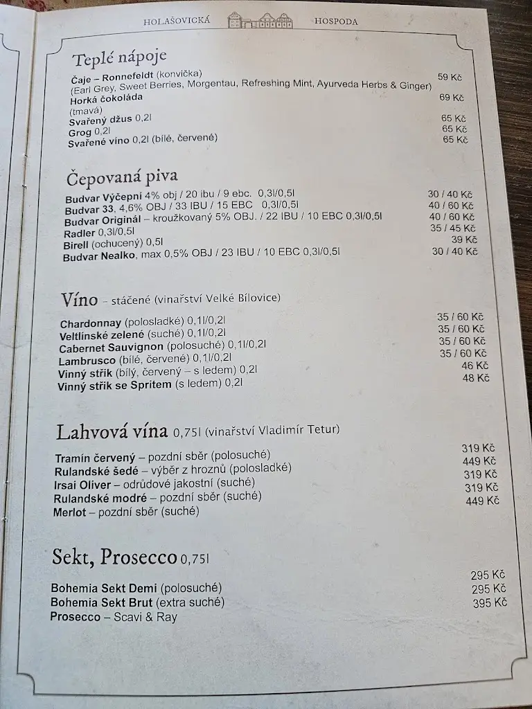 Menu_Holašovická Hospoda_Holasovice_immagine_4