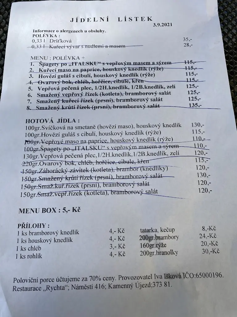 Kateřina Savlova_Restaurace Rychta_Kamenný Újezd_review