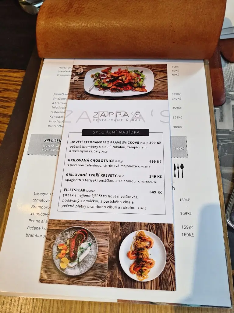 Menu_Zappa's restaurant_Havířov_image_2