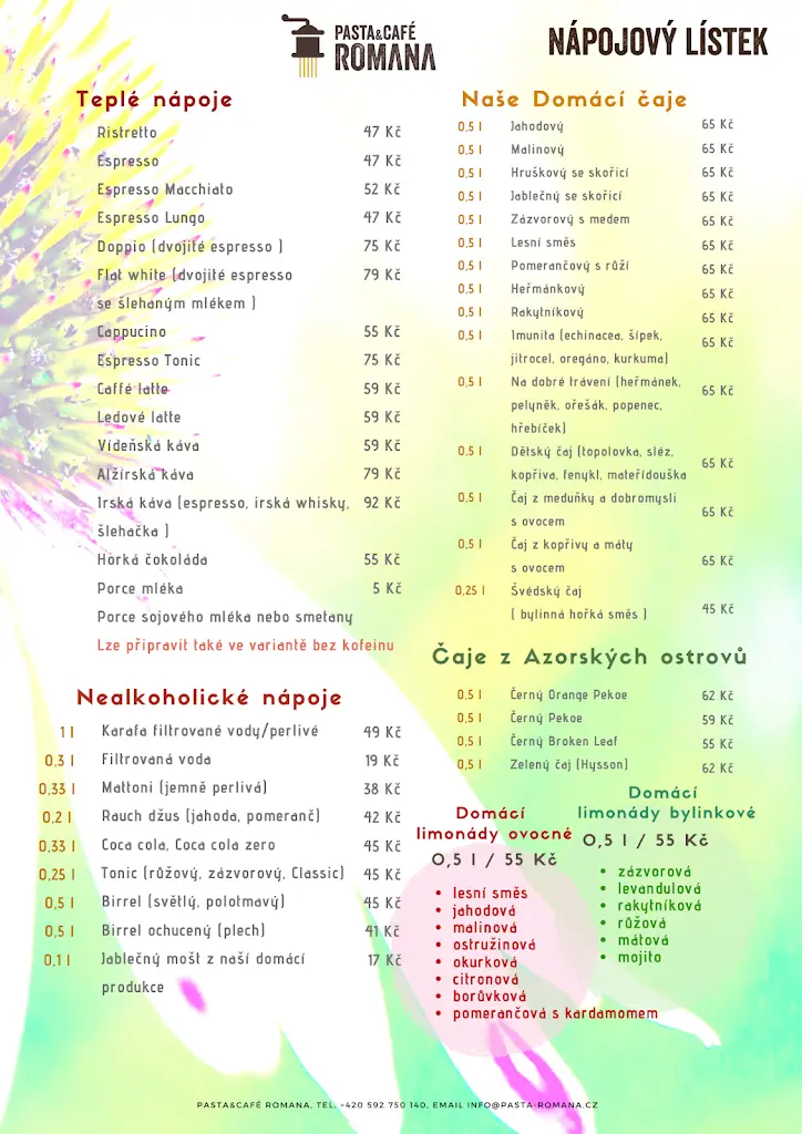 Menu_Pasta & Café Romana_Havířov_image_2