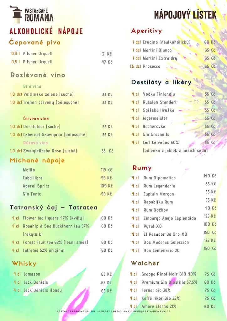 Menu_Pasta & Café Romana_Havířov_image_4