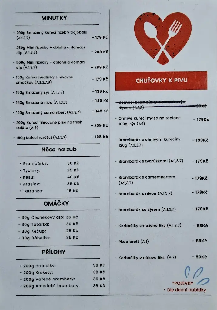Menu_Těrličanka pohostinství u Pěgřímků_Horní Těrlicko_image_1
