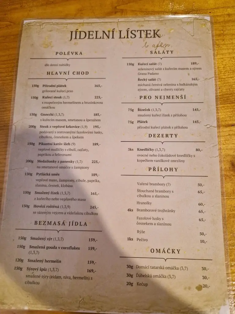 Menu_Restaurant - Pension Bartochov_Kamenný Újezd_image_3
