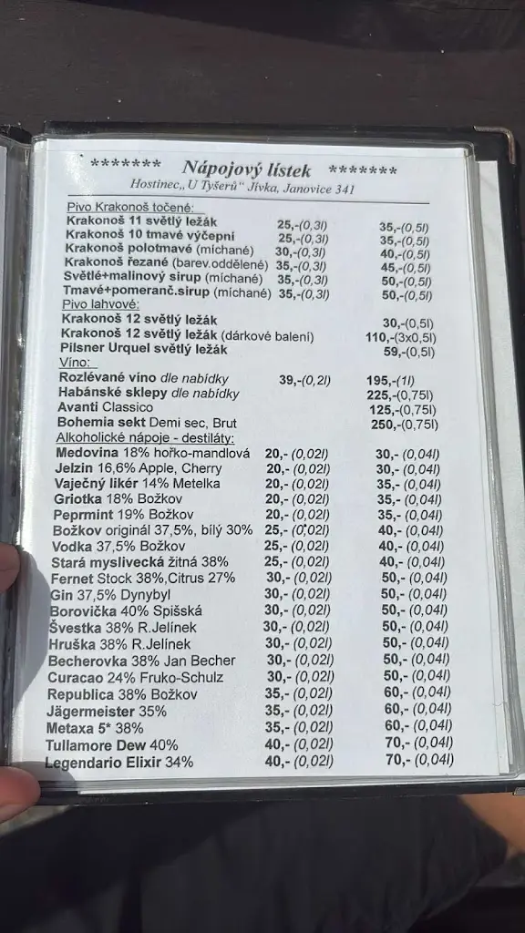 Menu_Hostinec U Tyšerů_Janovice_image_4