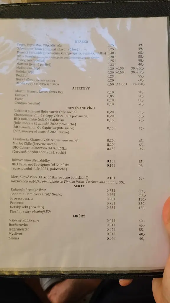 Menu_U námořníka Restaurant a penzion_Hukvaldy_immagine_2