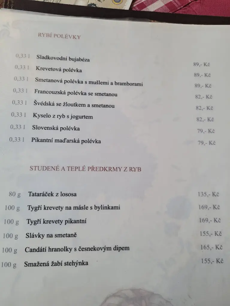 Menu_Rybárna Stern_Jablunkov_image_2