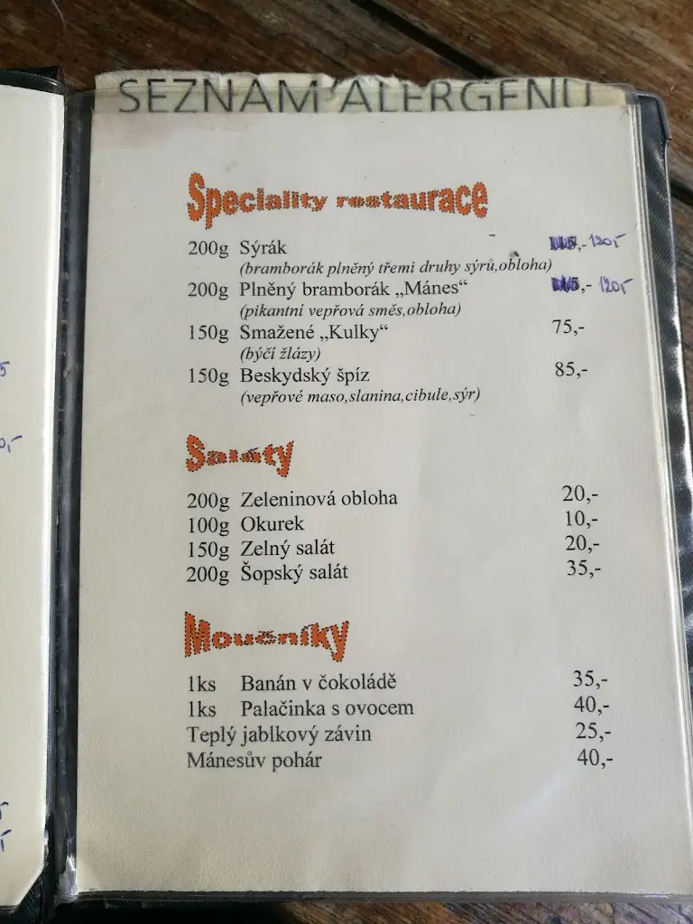 Menu_Restaurace Mánes_Jablunkov_image_1