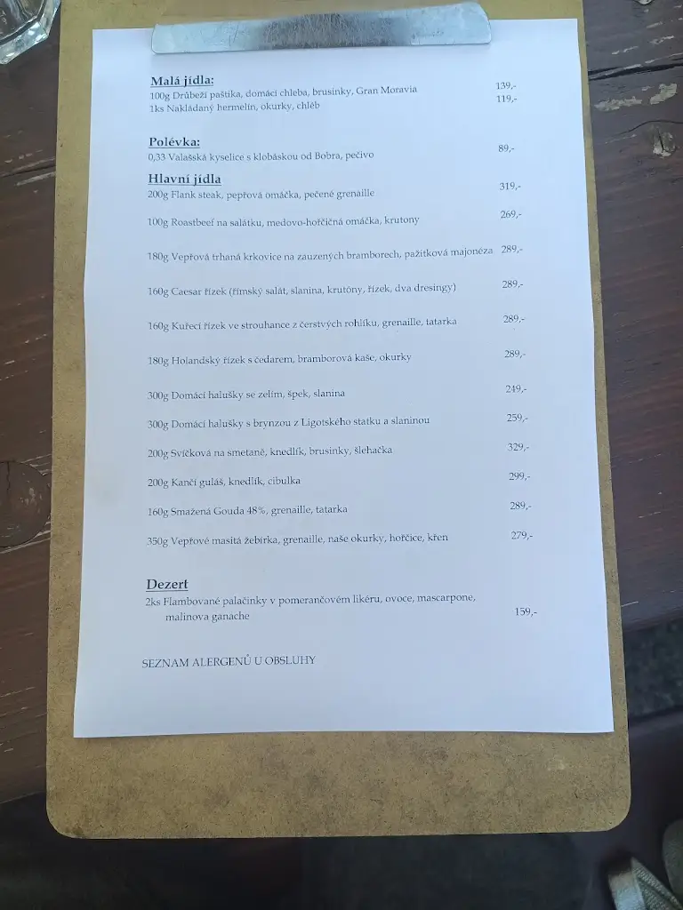 Menu_Restaurace a penzion Koliba_Komorní Lhotka_image_3