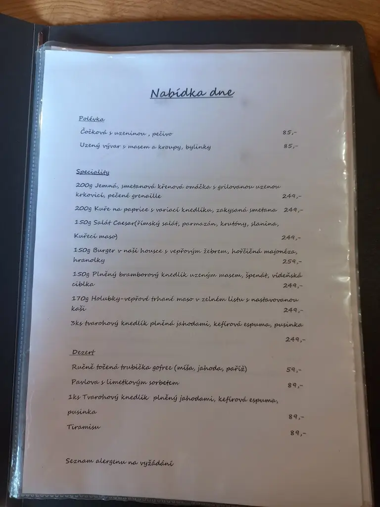 Menu_Restaurace a penzion Koliba_Komorní Lhotka_image_4